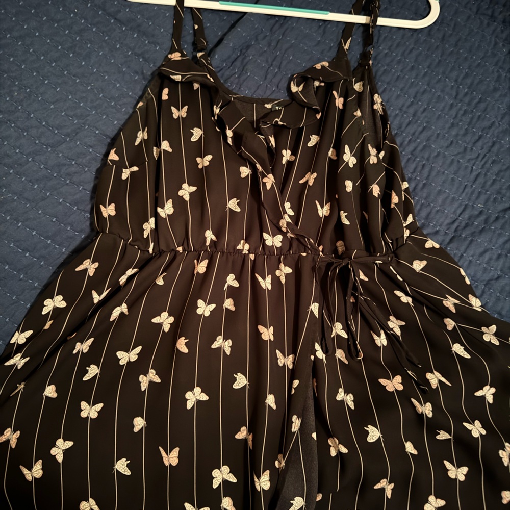 Torrid Black Butterfly Print Top